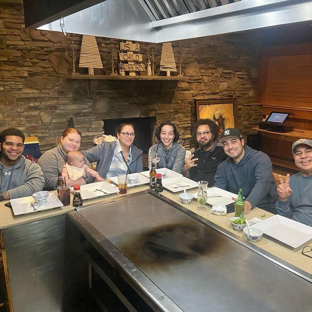 Friends posing for a picture at desaki