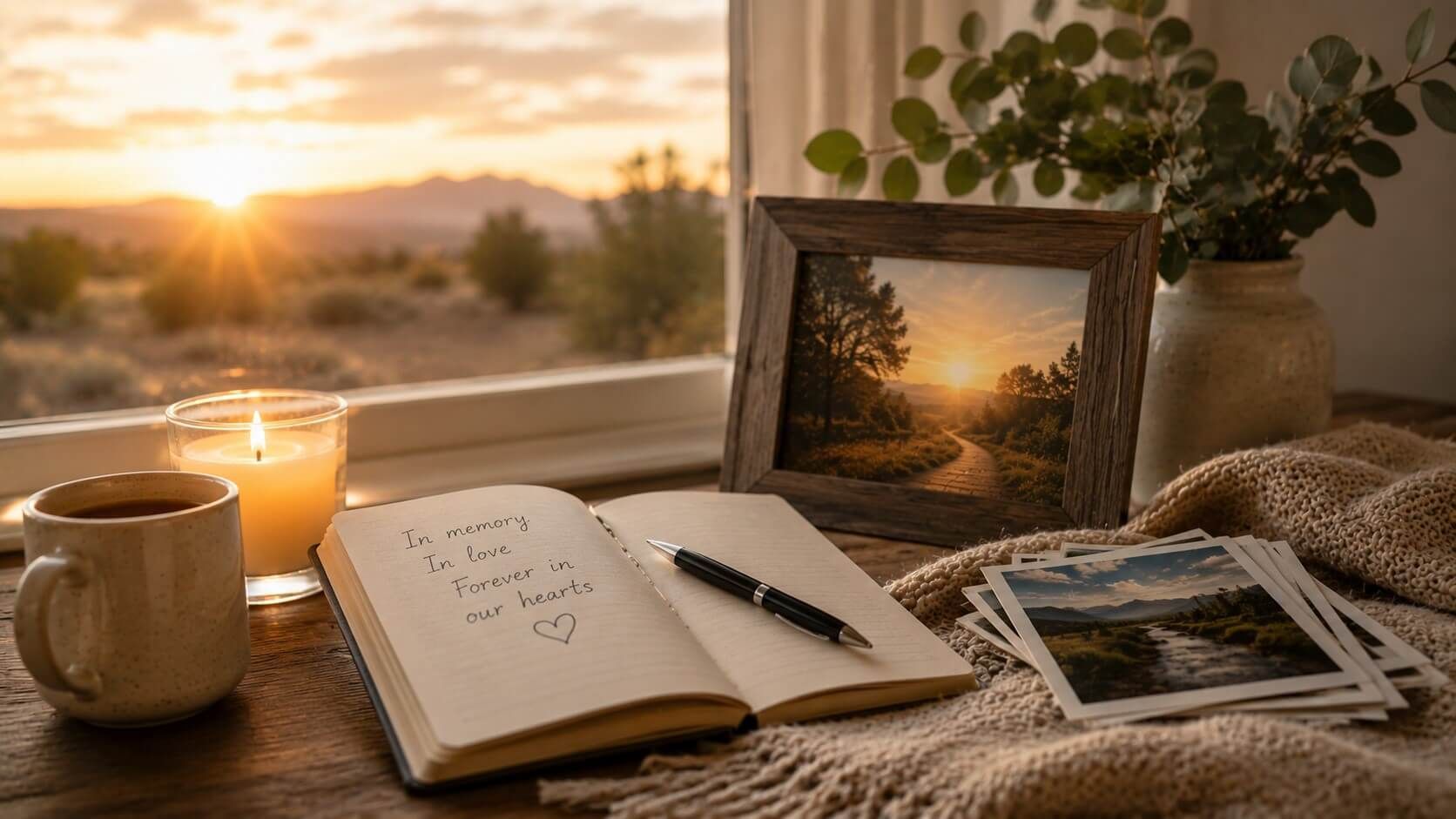 Candlelight, notebook, and memories create a tender scene for direct cremation in Rio Rancho, NM