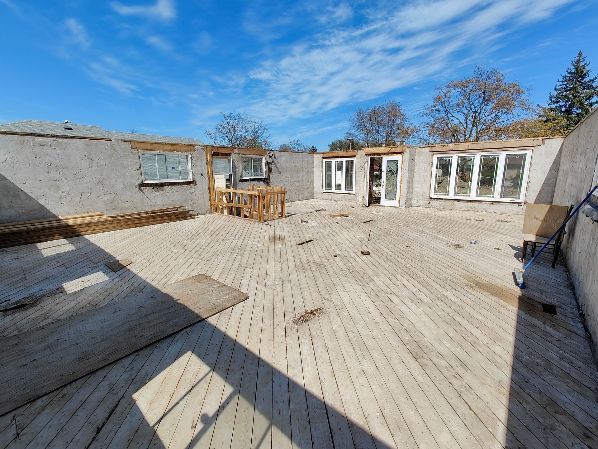 Exterior of a residential property after demolition site preparation