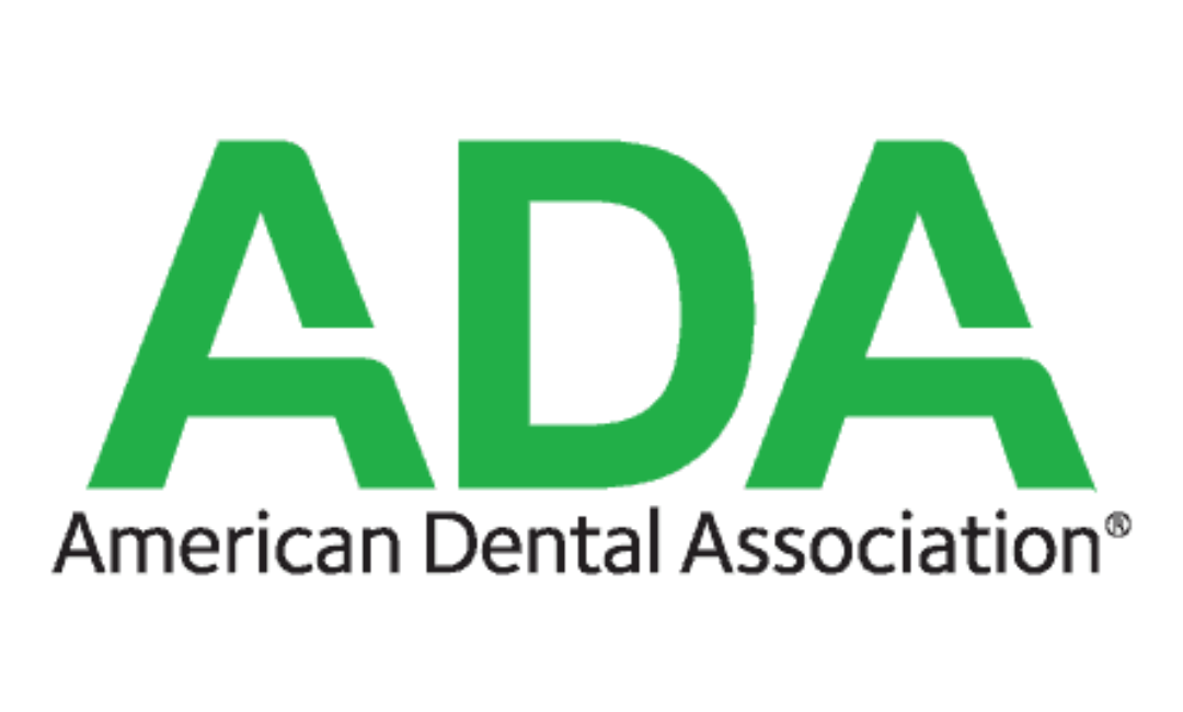 Green ADA logo: American Dental Association text below.