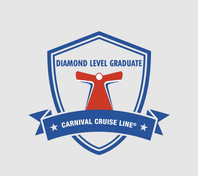 A diamond level graduate carnival cruise line logo