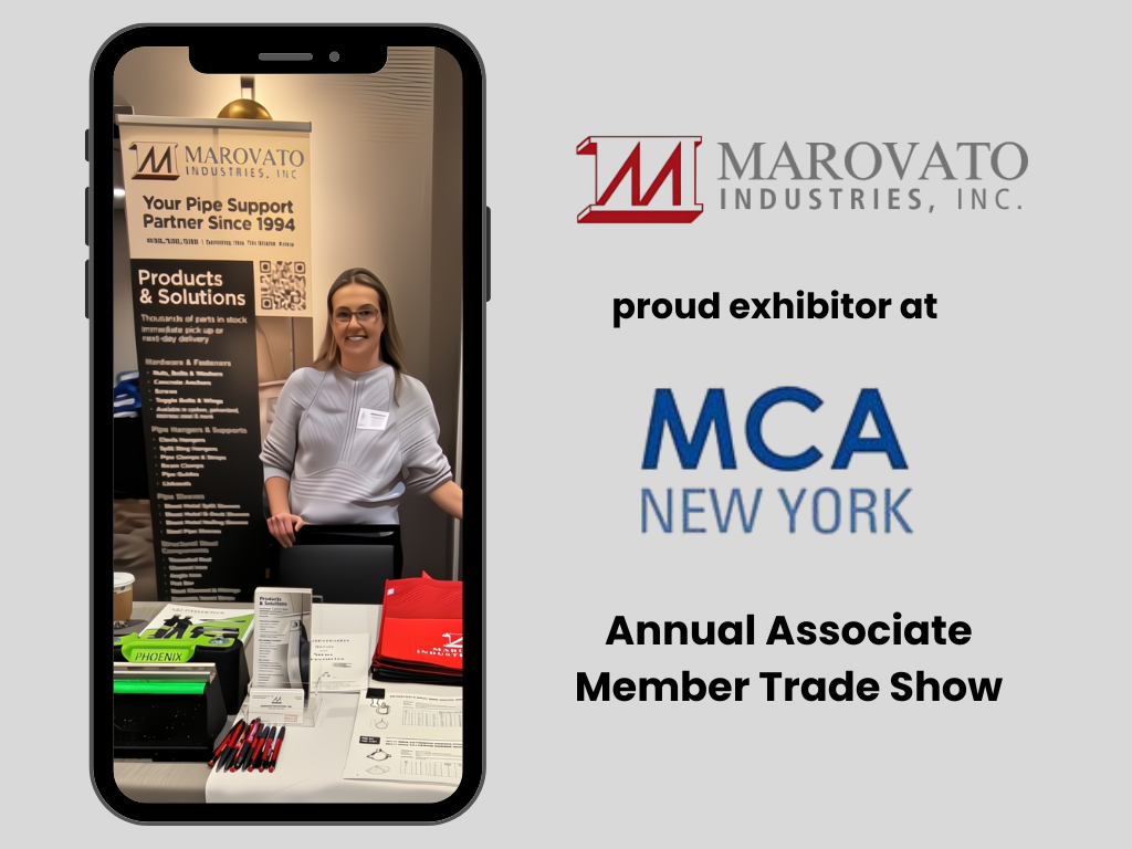 Woman at Marovato Industries booth, proud exhibitor at MCA New York trade show.