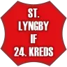 Et rødt skilt, hvor der står st. lyngby hvis 24 kreds på den.