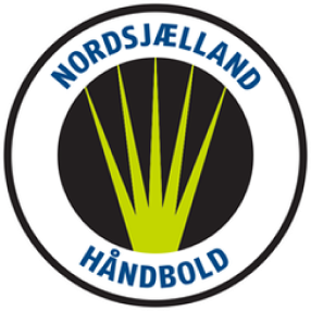 Et logo for nordsjaelland håndbold med en grøn plante i midten