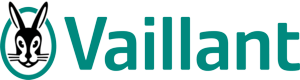 Et logo for vaillant med en kanin på
