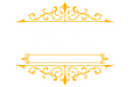 Ornate golden frame with space for text.