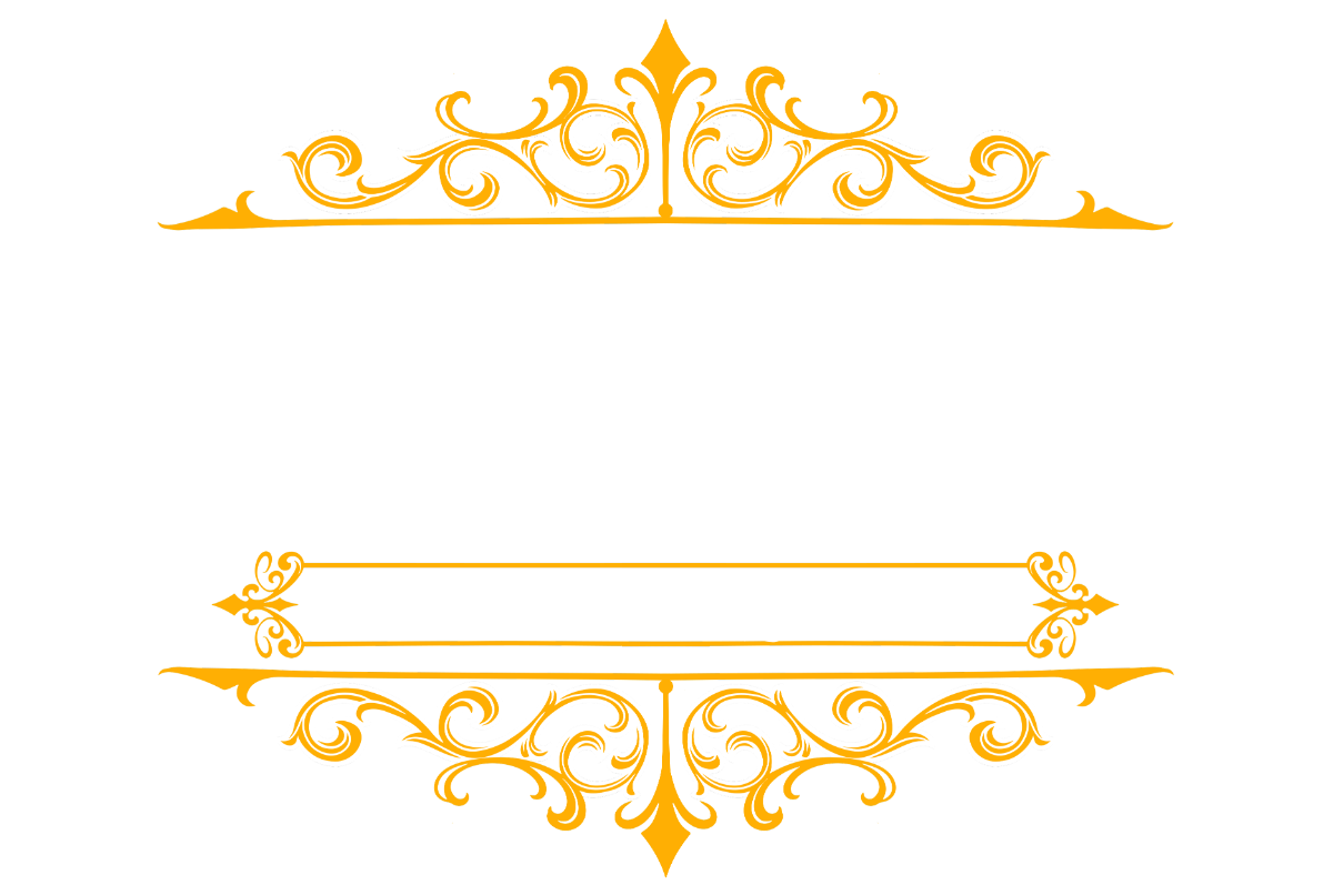 Ornate golden frame with space for text.