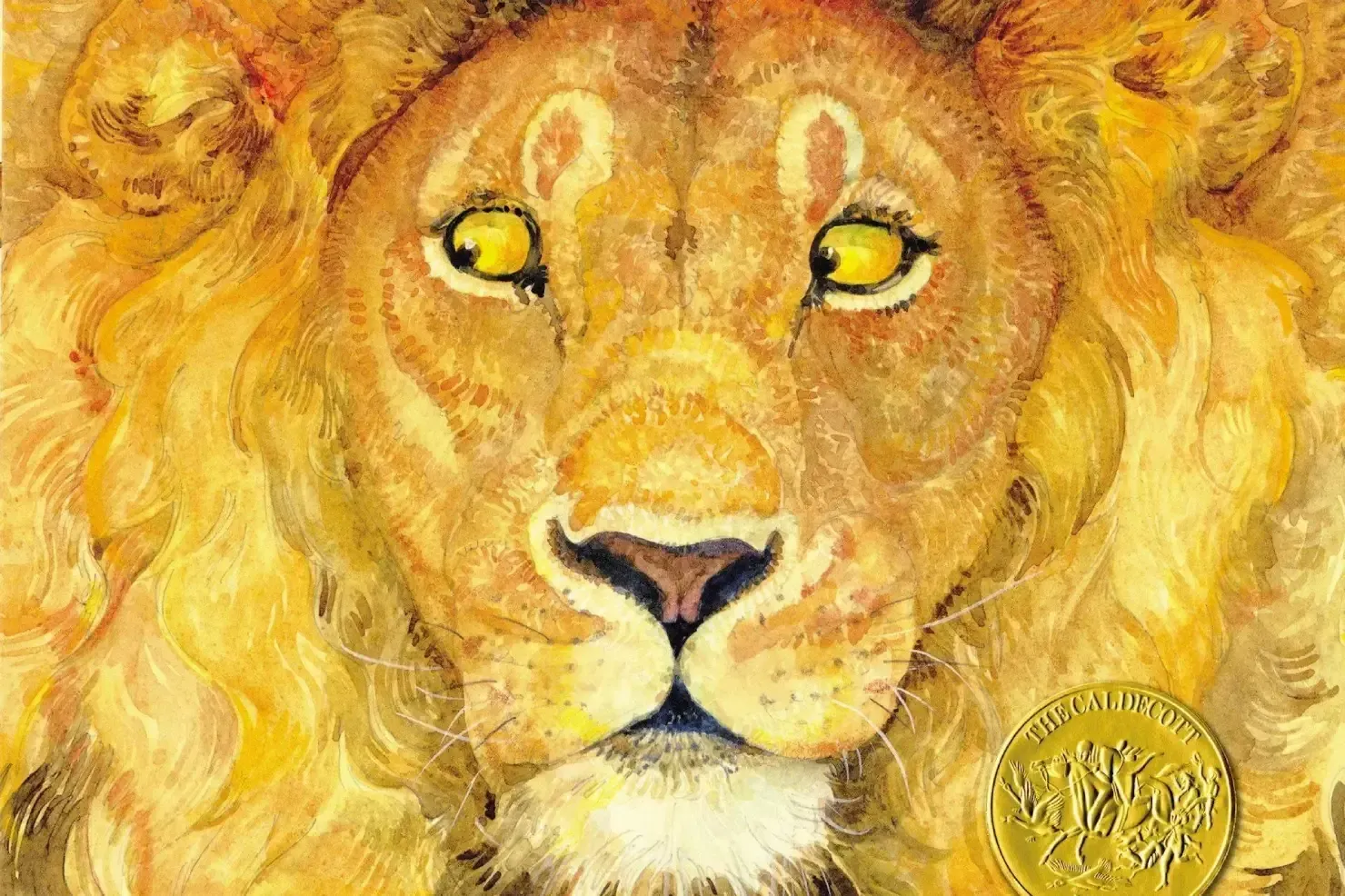 a close up of a lion 's face