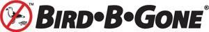 Bird-B-Gone logo with a red no-bird symbol and black text