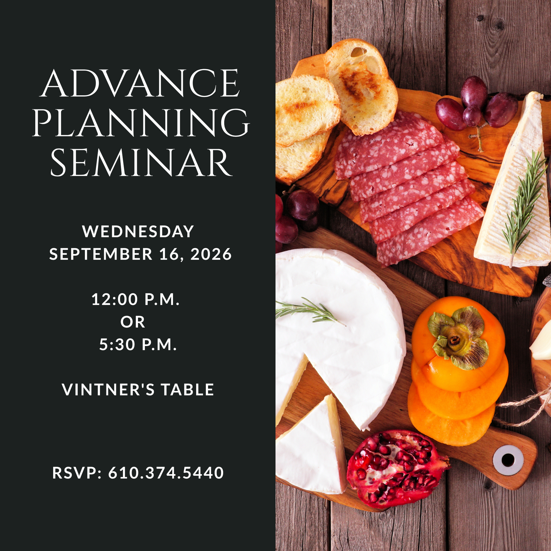 a plate of sandwiches on a table with the words lunch & learn on it