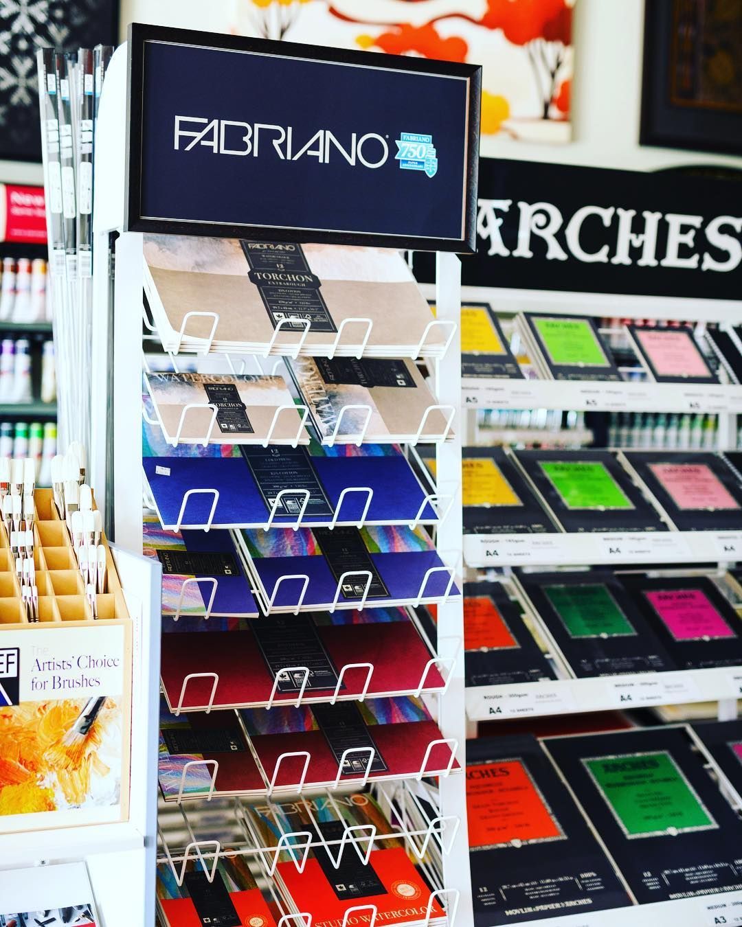 A Display of Art Supplies Including Arches and Fabriano — B Framed Picture Framing in Ballina, NSW