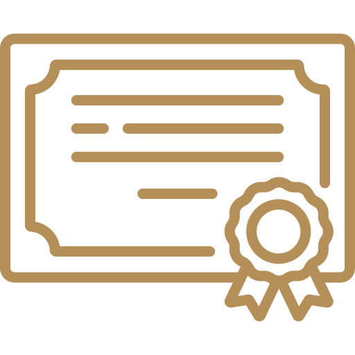 Framed certificate illustration representing custom diploma and certificate framing