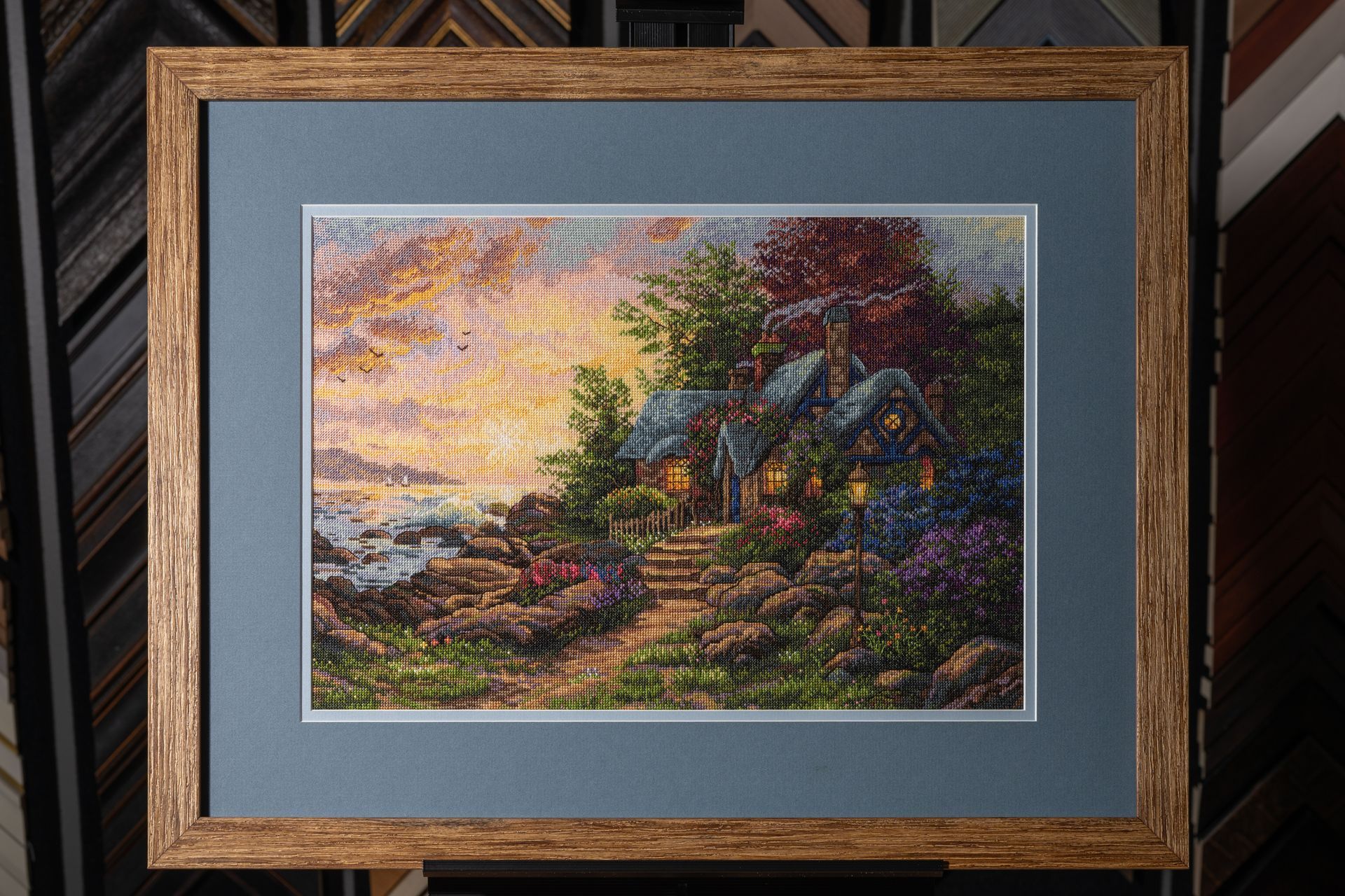 Custom Framed cross stitching