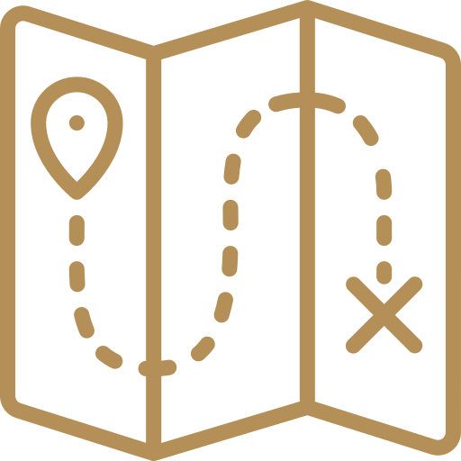 Map illustration representing custom map framing