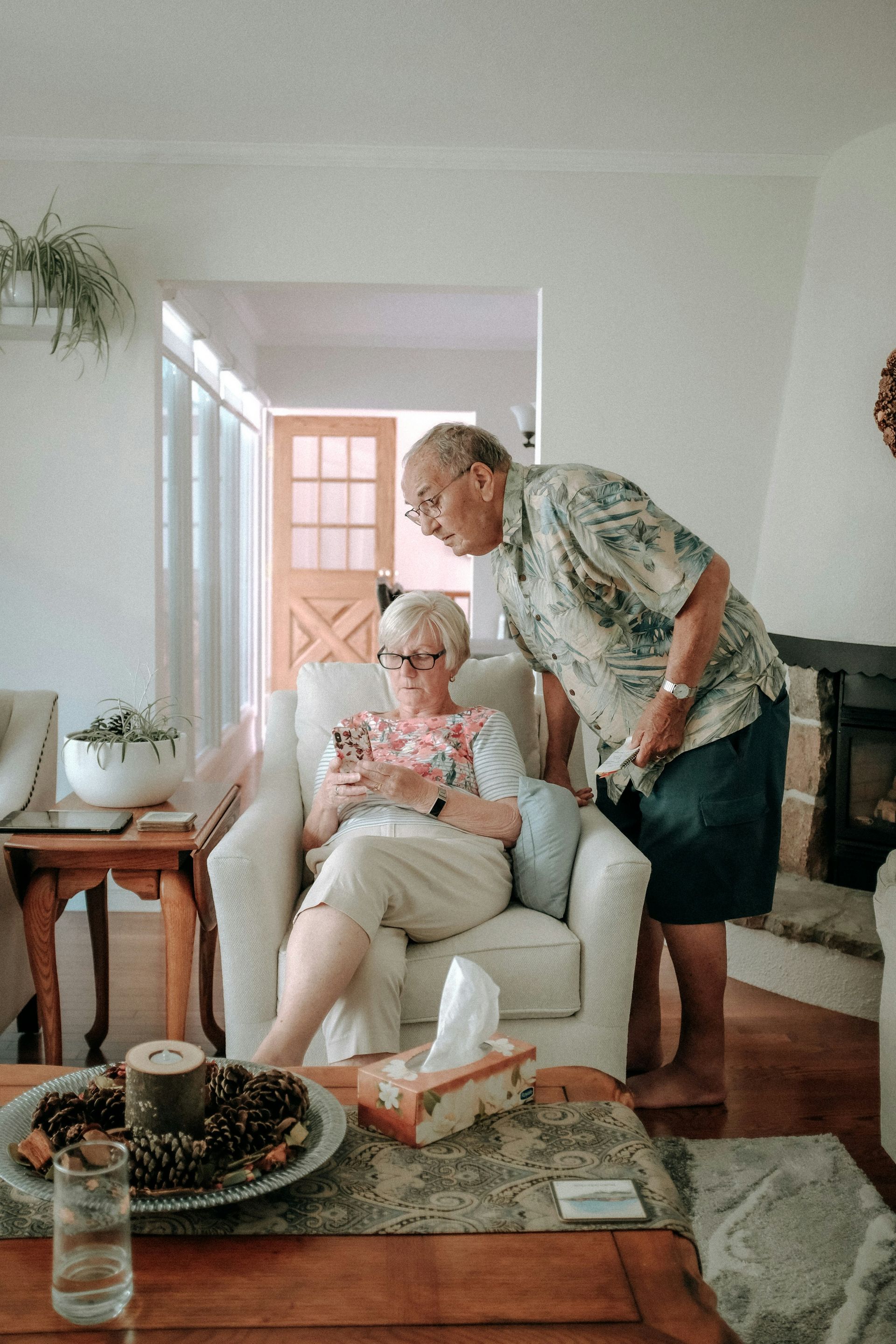 Older couple reviewing 2026 insurance options as recommended by Chehalem Insurance Associates.