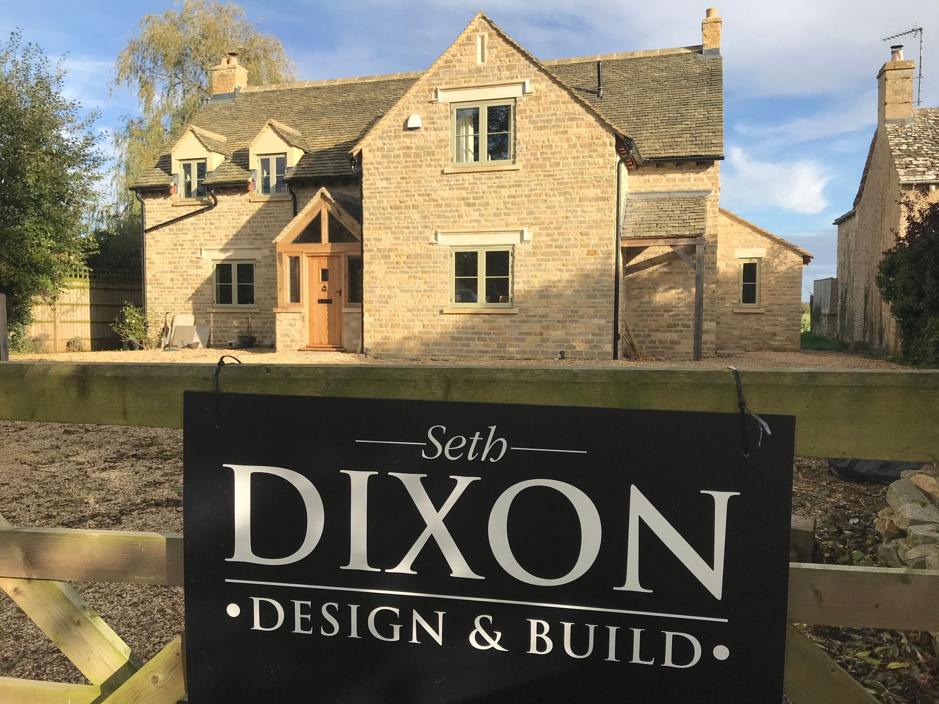 seth dixon logo outside completed project