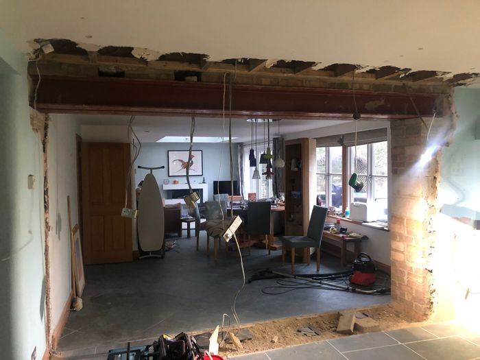 Interior project underway
