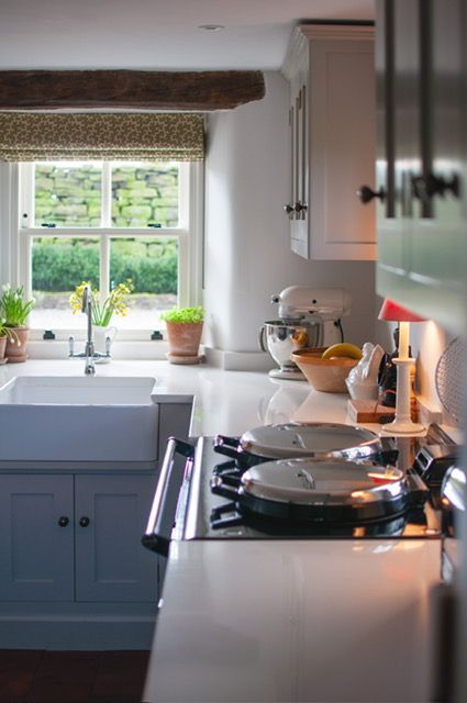 Renovated heritage property kitchen with electric appliances installed.