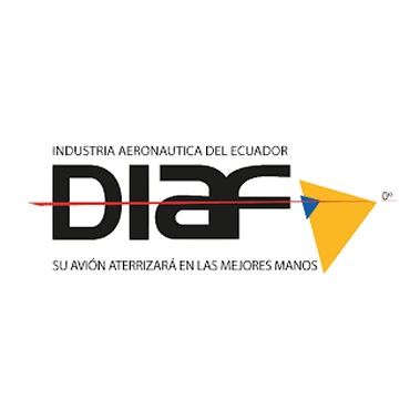 DIAE aviation logo in black, red, and yellow with the tagline “Su avión aterrizará en las mejores manos”