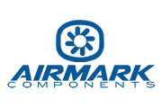 Airmark Components logo in blue with a stylized flower icon