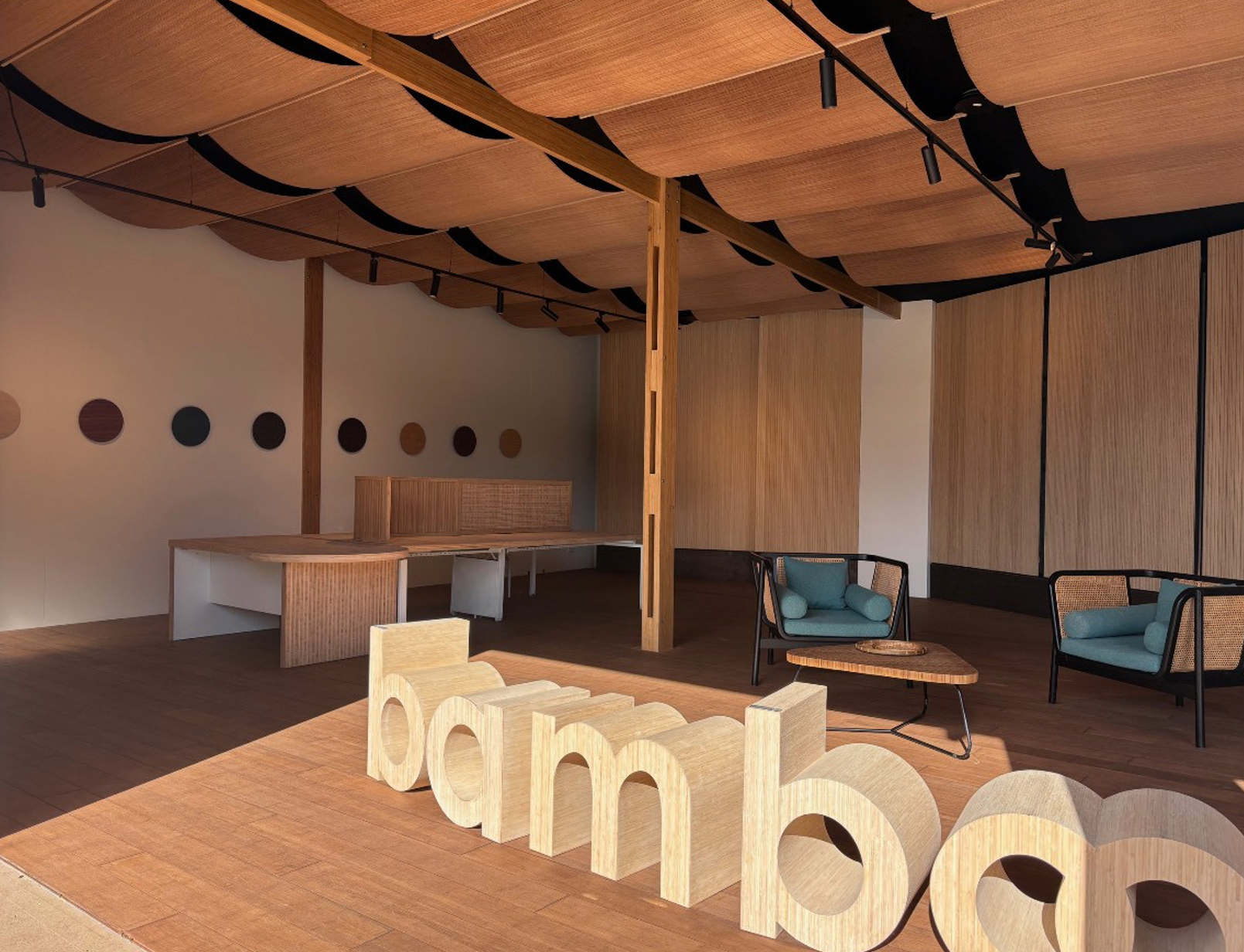 A room with the word bambo on the floor