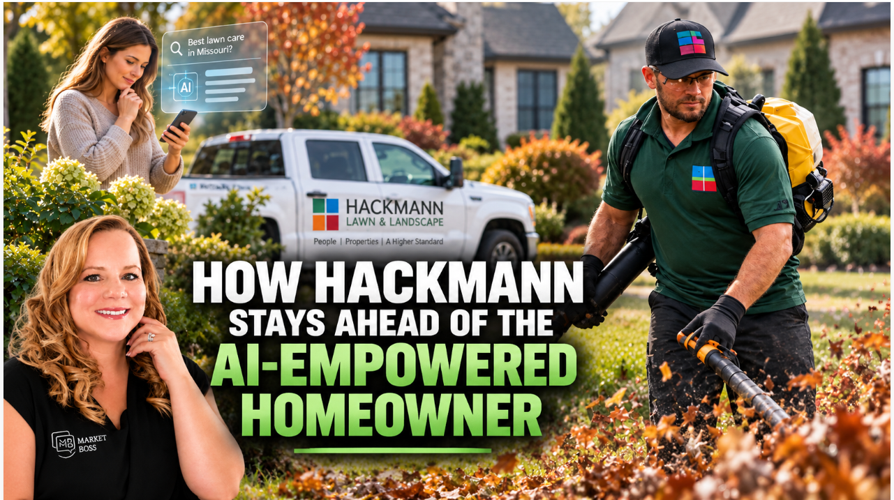 Valerie Brosseau interviews John at Hackmann Lawn & Landscape in St Charles on how to stay ahead of the AI Empowered Homeowner in 2026 and 2027 Market Boss interviews Hackmann Lawn & Landscape on AI Search Results | STL