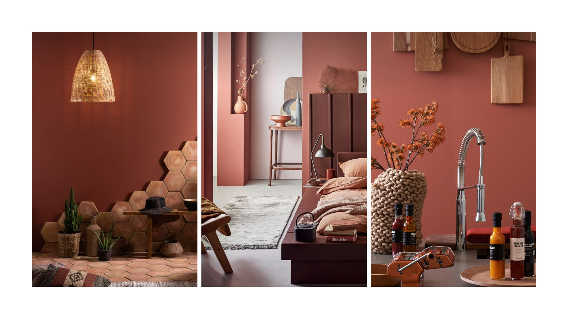 Moodboard in warme aardetinten