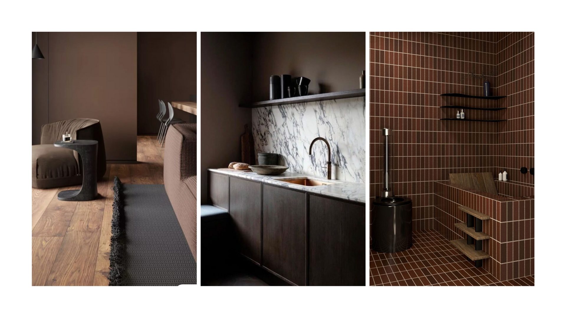 Moodboard van bruintinten