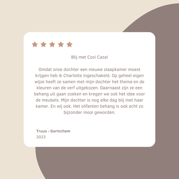 Klantreview na advies voor een kinderkamer