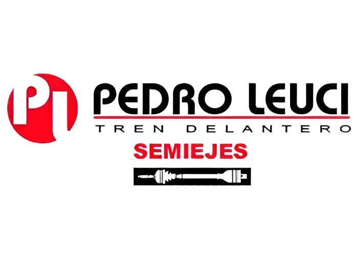 Pedro Leuci Tren Delantero Semiejes logo in red, black, and white