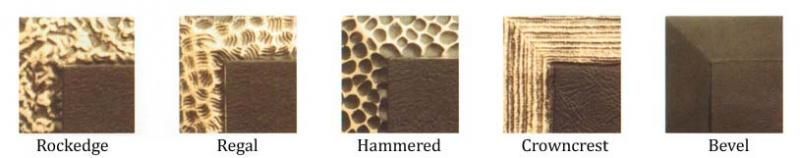 A picture of different types of Border styles for monuments