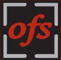The word ofs is written in red on a black background.