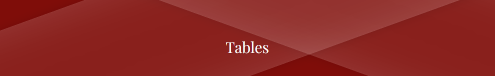 A red background with the word tables written on it.