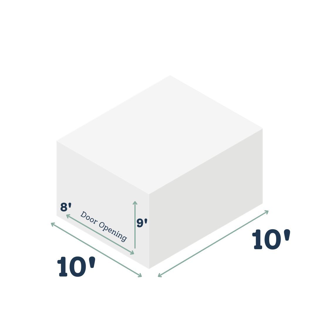 10x10 ft self-storage unit