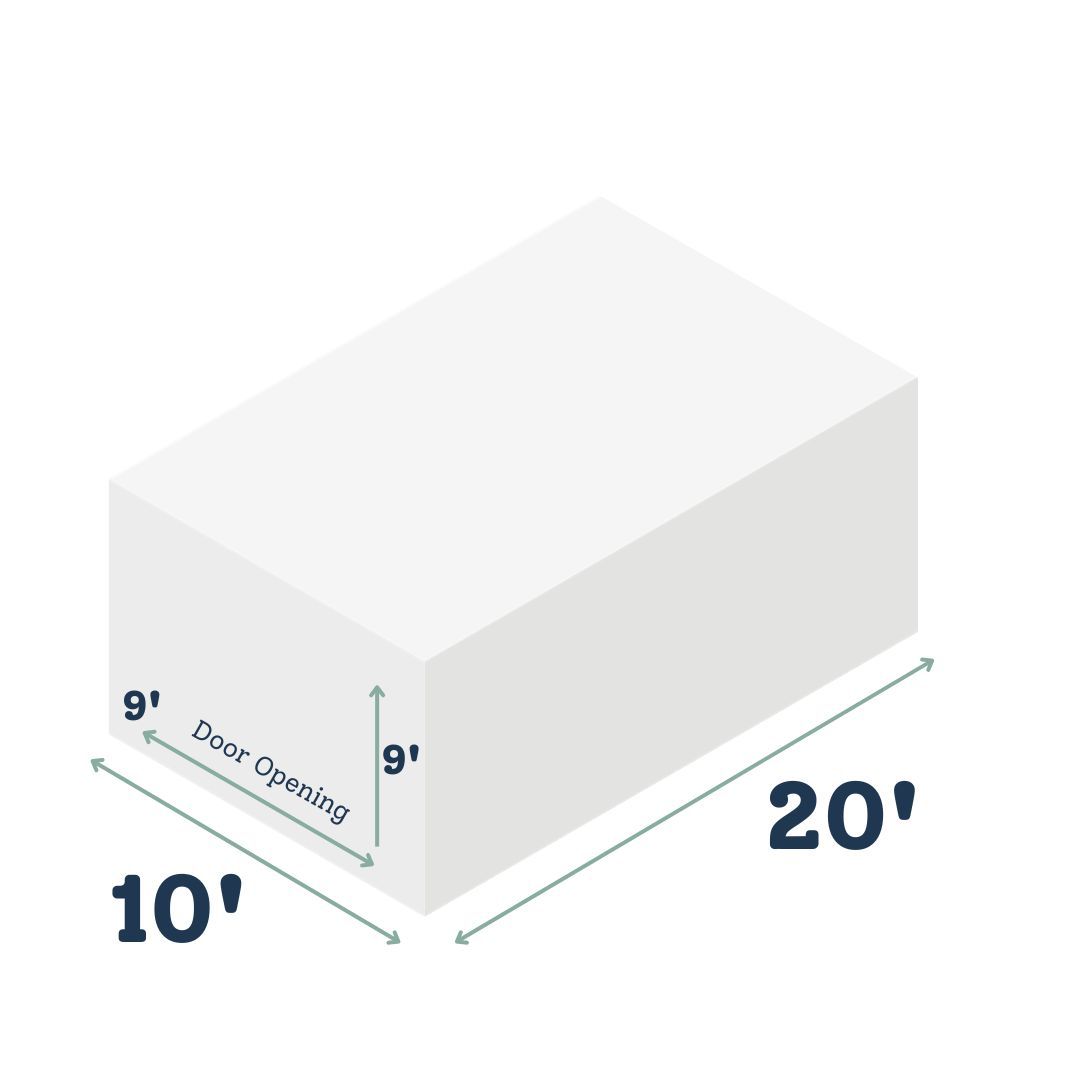 10x20 ft self-storage unit