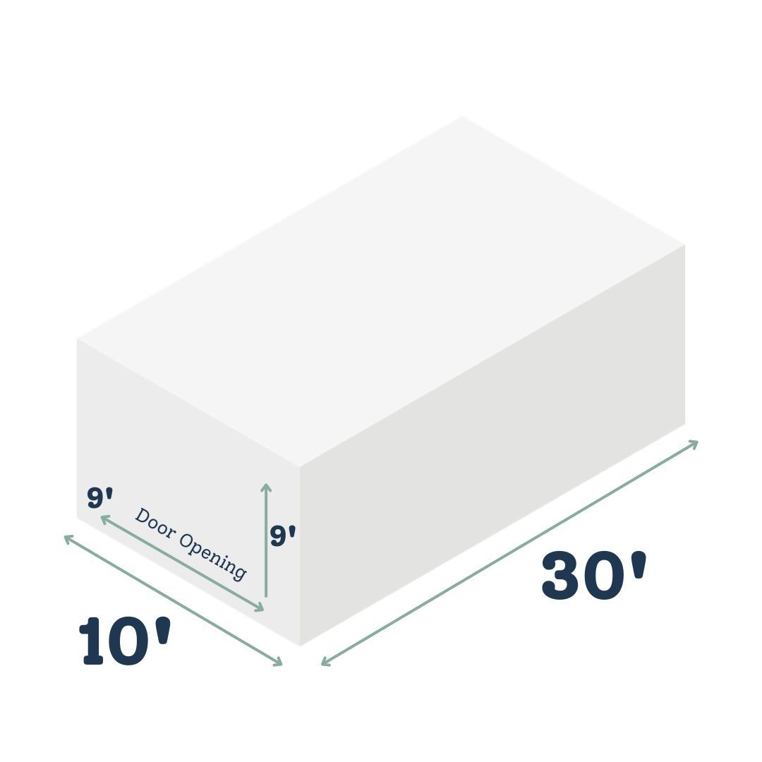 10x30 ft storage unit