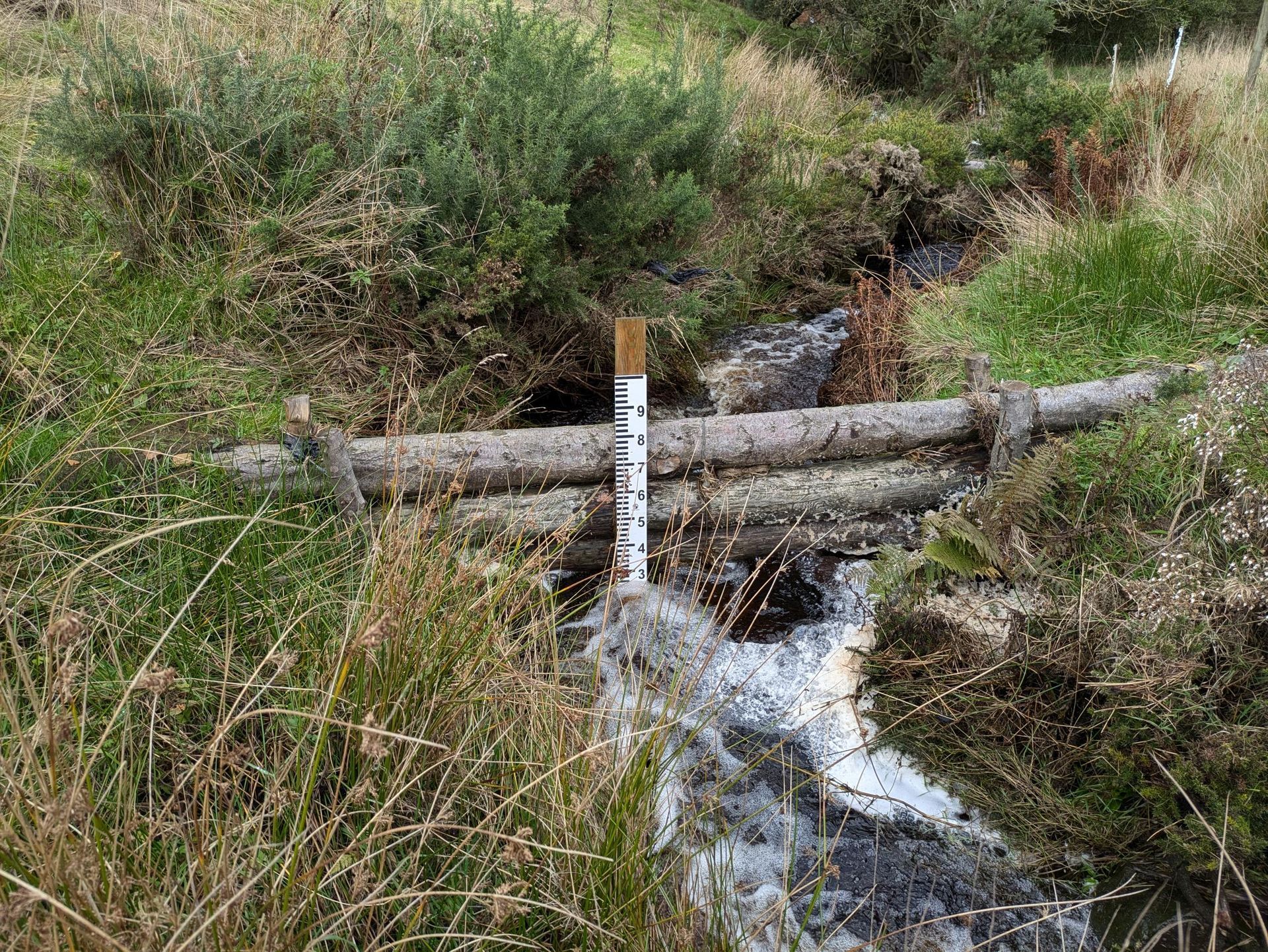 A leaky barrier to help slow the flow of water - credit Ousewem
