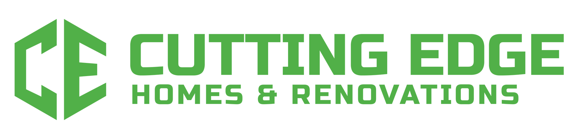 Green logo for Cutting Edge Homes & Renovations with a stylized 