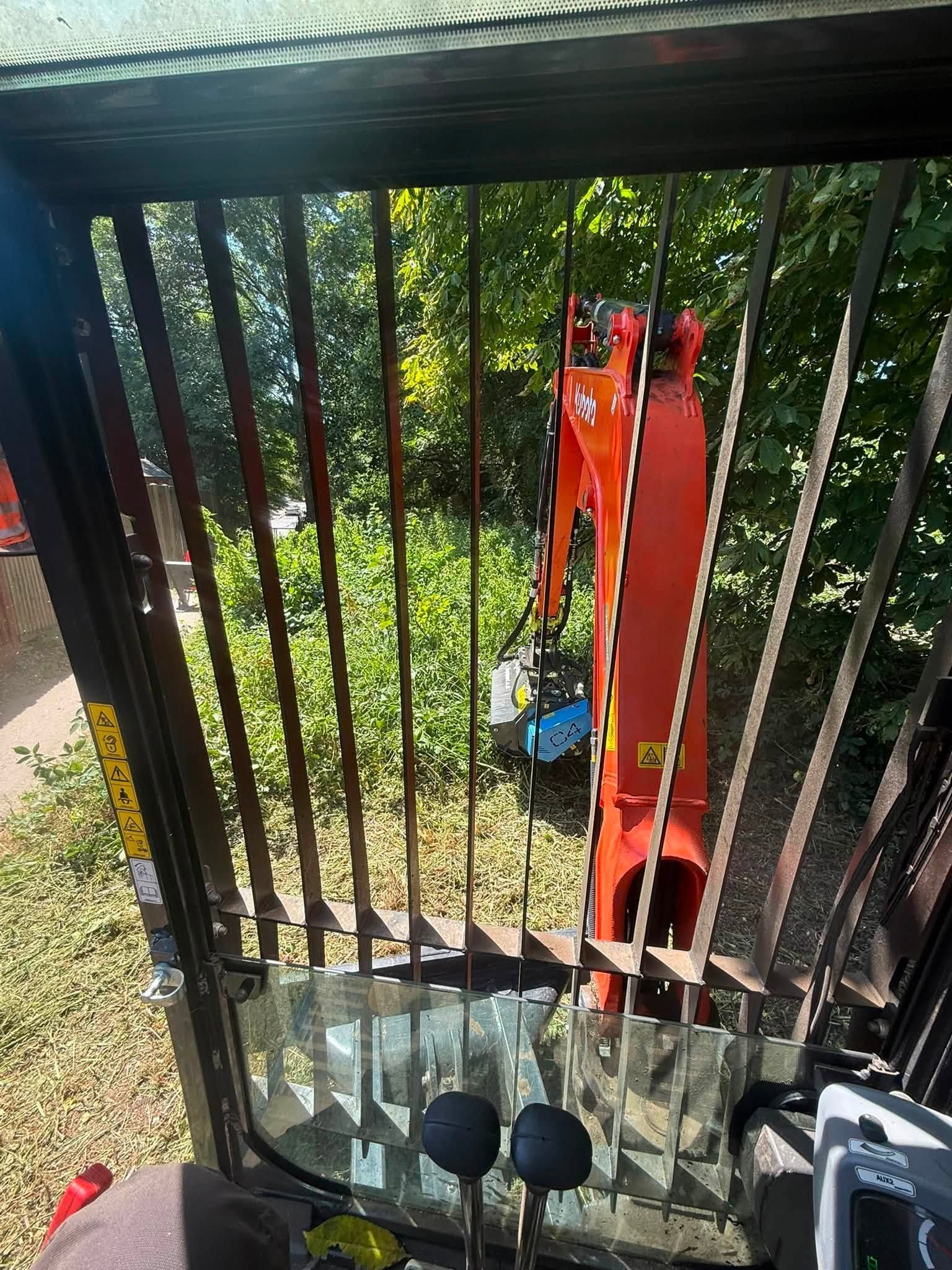 Mechanical vegetation clearance using specialist machinery