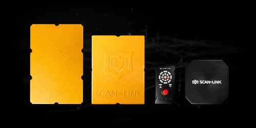 Black background with SCAN~LINK's 3.0 Armour System antennas and display unit.