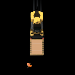An excavator arm swinging about to hit an unaware worker