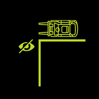 Lime-green stick figure falling onto a moving conveyor icon on a black background