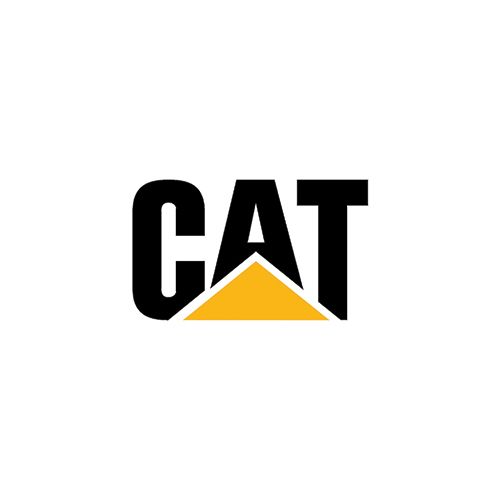 CAT logo, black letters with a yellow triangle in the