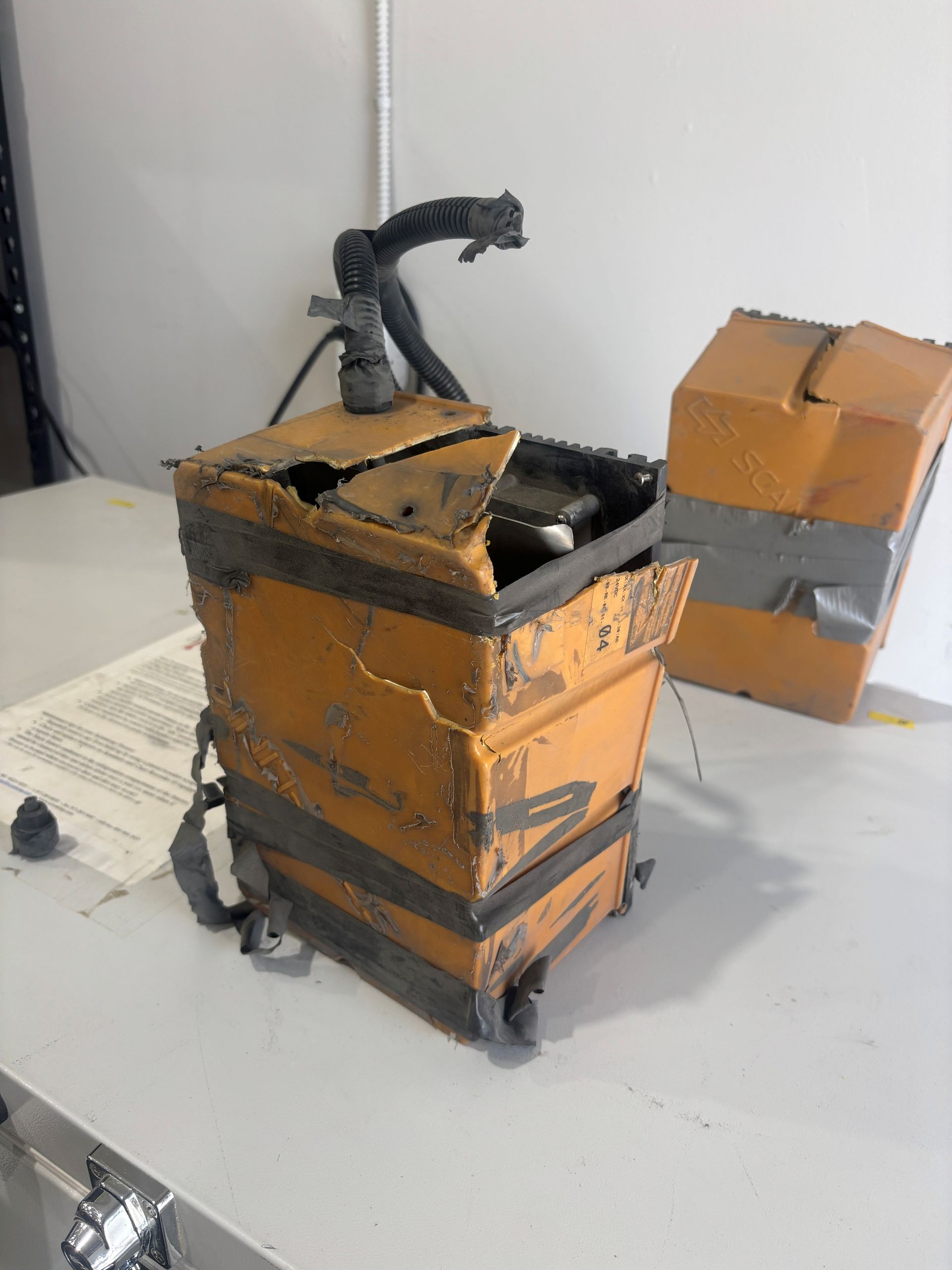 Two damaged but still functioning SCAN~LINK antenna units
