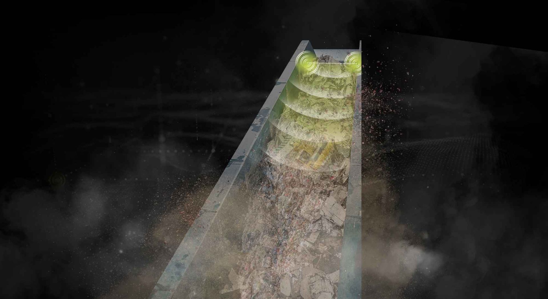 Conveyor in a dirty and dusty environment.