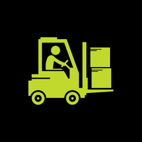 Green forklift icon