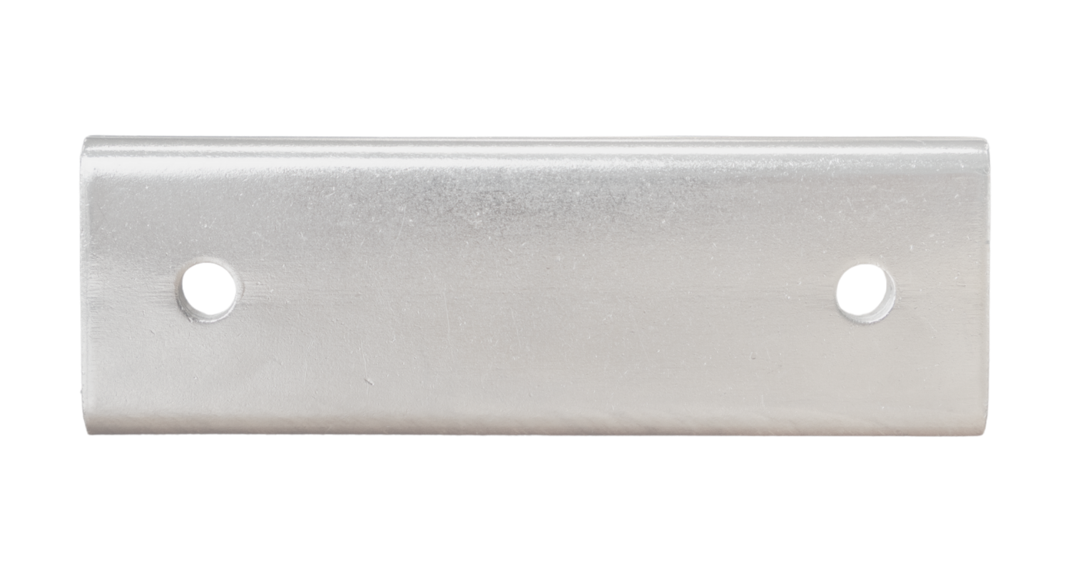 Silver metal mounting magnet with two screw holes