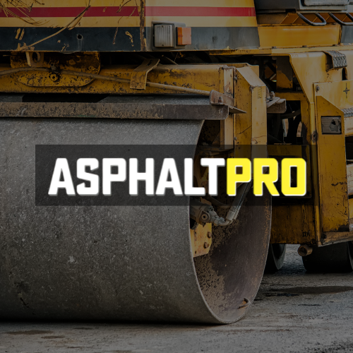 Asphalt roller compacting asphalt; 