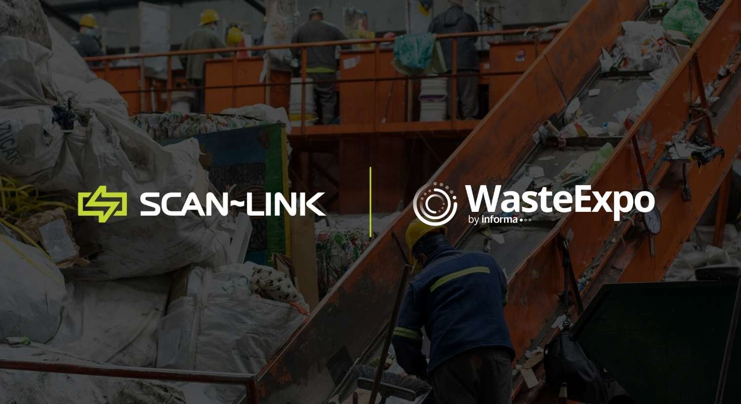 Loader on a forestry site with BC Forest Safety and SCAN~LINK logos