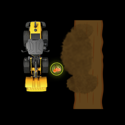 An excavator arm swinging about to hit an unaware worker